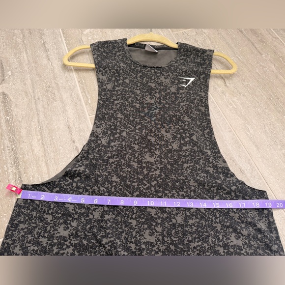 Gymshark Critical 2.0 Drop Arm in Charcoal Print Patterned Muscle Tank Size M - Picture 10 of 14